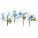 Mini blau Rosen, 4 Stück