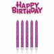 Candles & Happy Birthday Pink, 16 + 1 pieces