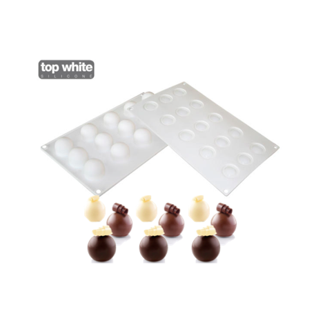 Silikomart - Moule en silicone truffes 20 ml, 15 cavités