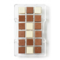 Decora - Form für Schokolade, quadratisch, 18 Vertiefungen jede 25 x 25 mm