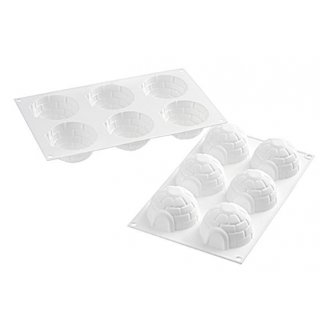 Silikomart - Moule en silicone Igloo, 6 cavités ( Ø 76 h 42 mm)