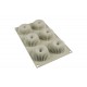 Silikomart - Moule silicone Mini Raggio, 6x Ø 67 h 33 mm