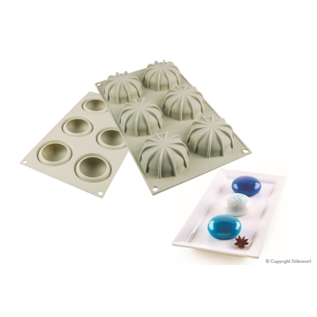 Silikomart - Silikonform Mini Goccia, 6x Ø 68 h 32 mm