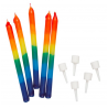 Bougies arc-en-ciel, 12 pièces