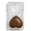 Decora - Moule coeur en chocolat, 2 cavités, 91.5 x 101 mm