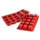 Silikomart - Moule en silicone petits cubes, 15 cavités
