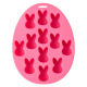 Silikon Hasenform Fröhliche Ostern, 12 Vertiefungen