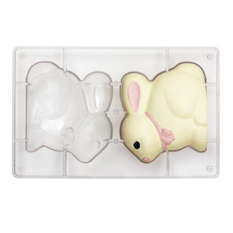 Decora Plastic mold for chocolate Easter Bunny, 2 cavities