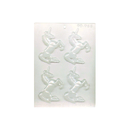 CK - Plastic mold for chocolate unicorn, 4 cavities