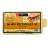 Cake Board rectangular Golden, 90 x 55 mm, 20 pieces