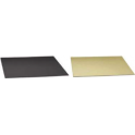 Planche dorée/noire carrée, 24 x 24 cm