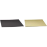 Square Cake Board golden and black, 28 x 28 cm