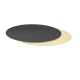Planche dorée/noire ronde, diamètre 36 cm