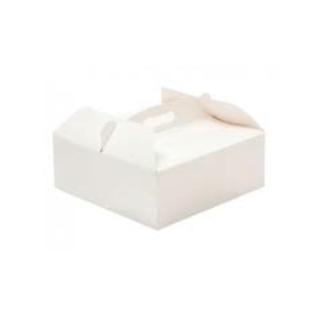 Cake box with handle, 23 x 23 x 10 cm