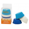 Cupcake Backförmchen weiss/blau hell & dunkel, 75 Stück