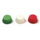 Caissettes mini cupcakes blanc/vert/rouge, 200 pièces