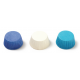 Caissettes mini cupcakes blanc/bleu clair & foncé, 200 pièces