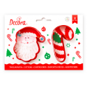 Decora - Cookie Cutter Santa & candy cane, 2 pieces