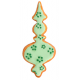 Cookie Cutter Long tree Ornament, 13.5 cm