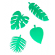FMM - Fondantausstechform tropical Blätter, 4. Set