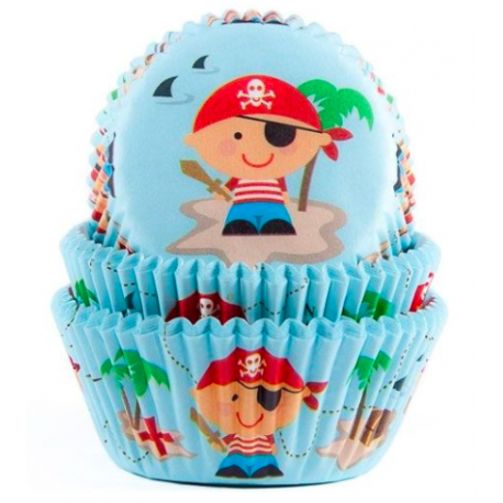 Baking Cups pirates blue, 50 pieces