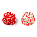 Caissettes à cupcakes coeurs rouges love, 36 pièces