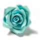 Decora Décoration en sucre grandes roses bleu clair, 6 pièces, env. 4 cm
