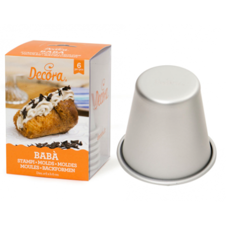 Decora - Cake Pan baba, 6 x 6 cm, 6 pieces