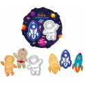 Decora - Cookie Cutter space rocket and astronaut, 2 pieces