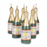 Bougies bouteilles de champagne, 6 pièces