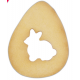 Cookie cutter Egg with rabbit, 7 cm