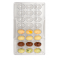 Decora - Moule en plastique rigide pour oeufs (petits) en chocolat, 24 cavités, 24 x 17 mm
