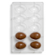 Decora - Plastic mold for medium chocolate egg, 10 cavities, 60 X 42 mm