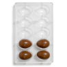 Decora - Plastic mold for medium chocolate egg, 10 cavities, 60 X 42 mm