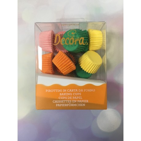 Baking Cups Micro size bright colors, 200 pieces