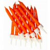 Bougies orange pailletées, 12 pièces