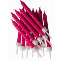 Fuchsia pink glitter candles, 12 pieces