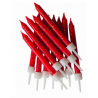 Bougies rouge pailletées, 12 pièces