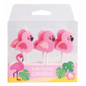 Candle Set flamingos, set of 6