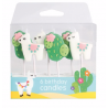 Bougies Cactus & lamas, set de 6