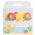 Candle Set mermaid, set of 6