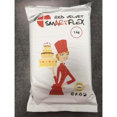Smartflex - pâte à sucre rouge, 1 kg