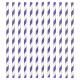 Pailles rayées violet et blanc, 24 pièces