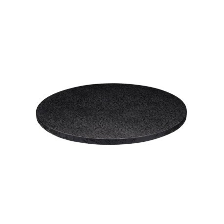 Round cake board black, diameter 26 cm, 12 mm thick