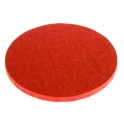 Cake Board red, cm 25 diameter, 1,2 cm thick