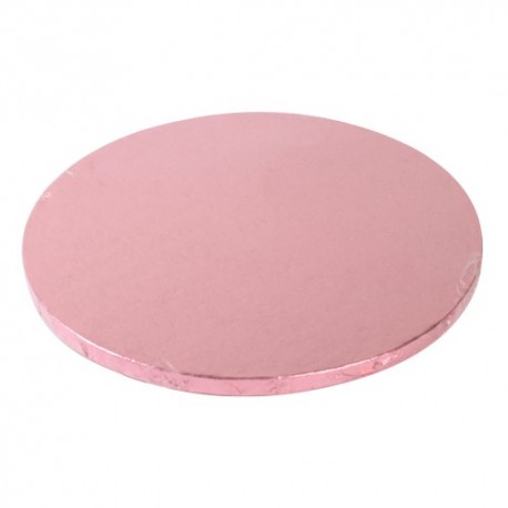 Cake Board Pink, 25 cm diameter, 12 mm thick