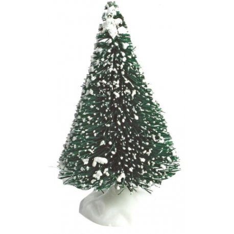 Décoration Petits sapins enneigés décoratifs, plastique, 2 pièces