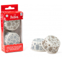 Caissettes à cupcakes flocons or & argent, 36 pièces