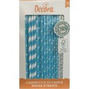 Decora - Paper Straw blue mix, 80 pieces