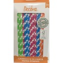 Decora - Paper Straw mixed colours, 80 pieces